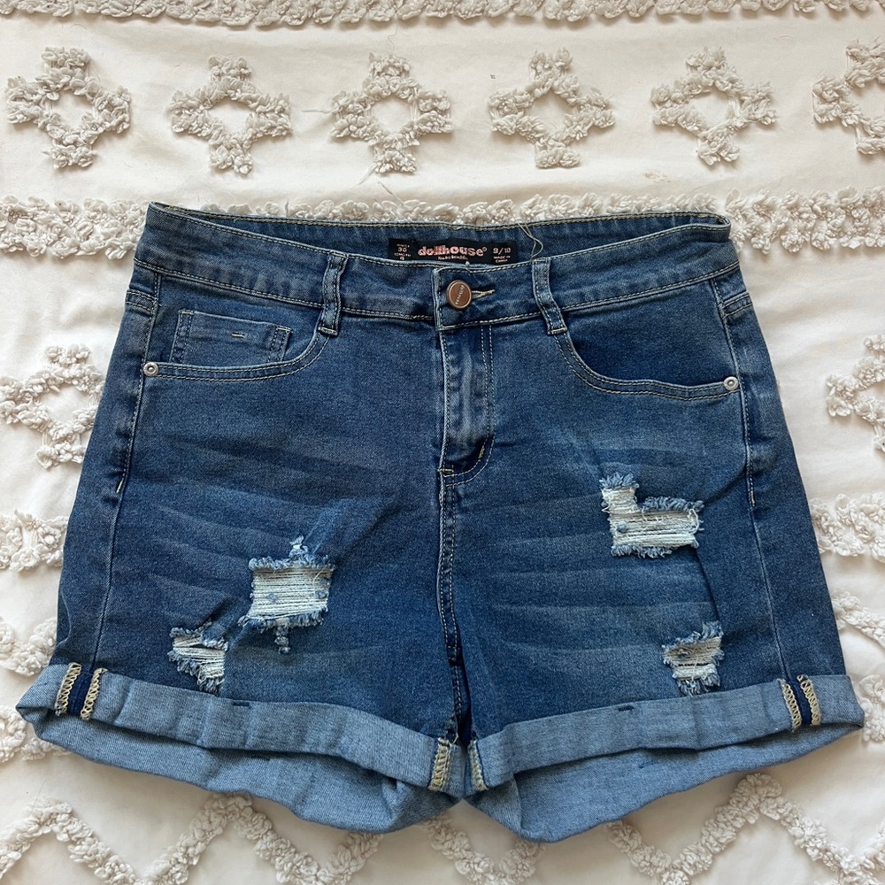 Dollhouse Denim, with distressing